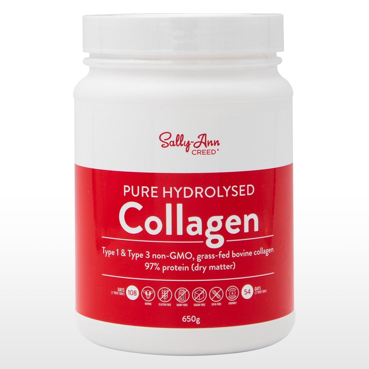 Collagen Pure Hydrolysed (Grass Fed Bovine) Tub